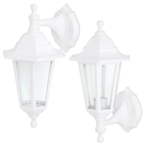 Lampa ścienna zewnętrzna latarnia IP44 E27 ERANO-A biała