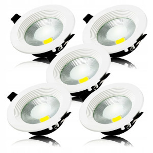 Zestaw 5x oczko sufitowe wpuszczane LED COB 800lm średnica 13 cm MOKI 10W