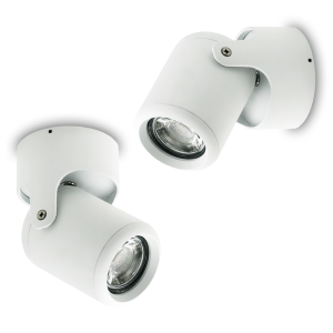 Regulowana lampa ścienno sufitowa reflektor GU10 biały ID3539