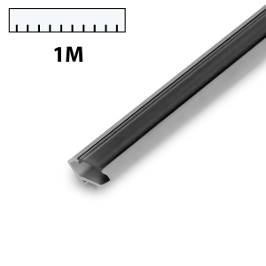 Profil LED PCV CORNER szary 1m klosz transparentny 2714