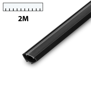 Profil LED PCV CORNER czarny 2m klosz transparentny 2658