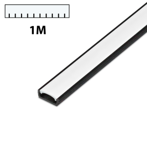 Profil LED PCV SLIM czarny 1m klosz mleczny 6967