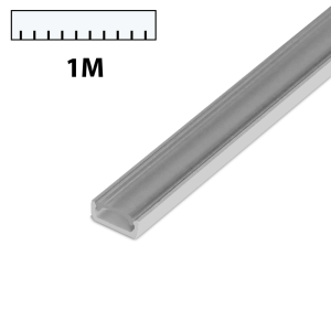 Profil LED PCV SLIM szary 1m klosz transparentny 3155