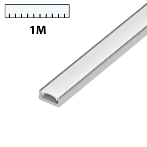 Profil LED PCV SLIM szary 1m klosz mleczny 6867