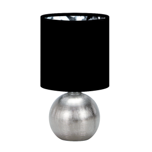 Lampa stołowa E14 srebrno czarna ID3290