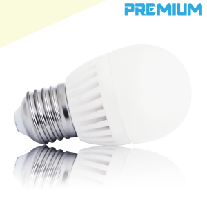 Żarówka ceramiczna LED E27 G45 9W 900lm PREMIUM biała neutralna