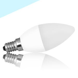 Żarówka SMD LED C37 E14 mały gwint 4W=40W 350lm biała zimna