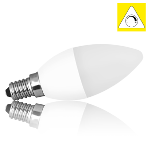 Ściemnialna żarówka LED E14 230V 6W 510lm biała ciepła