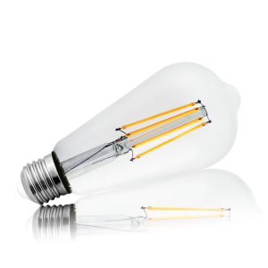 Żarówka filament ozdobna LED E27 ST64 8W biała ciepła
