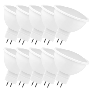 Zestaw 10x żarówka LED MR16 Gu5.3 4W=40W 320lm biała ciepła