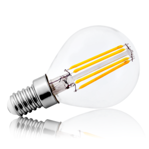 Żarówka filament LED G45 E14 - mały gwint 4W=40W 450lm biała ciepła