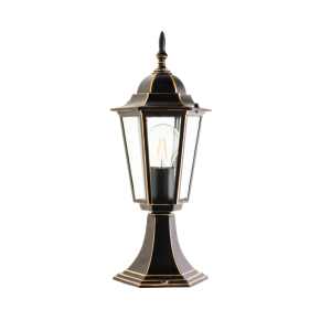 WYPRZEDAŻ Lampa ogrodowa stojąca 42cm IP44 KB04104 czarno-złoty