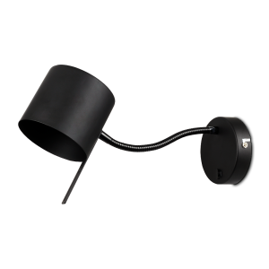 WYPRZEDAŻ Regulowana lampa ścienna do czytania z włącznikiem 1xGU10 GARY czarna