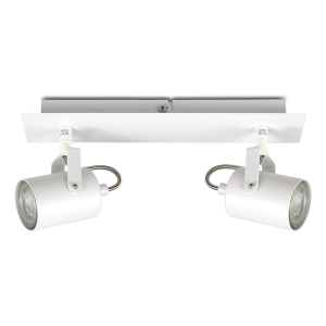 Lampa ścienno-sufitowa spot podwójny biały 2xGU10 MARK-2