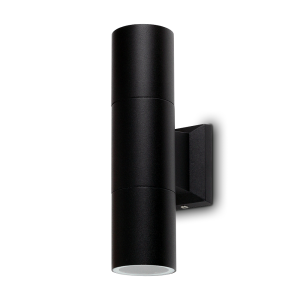 Dwupunktowa lampa na elewację góra dół IP54 2xGU10 TOPAZ czarna