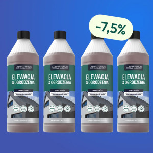 D-LUX - Płyn Do Czyszczenia Elewacji, Ogrodzeń I Dachów 1l - Zestaw 4 Butelek z Rabatem i Darmową Wysyłką