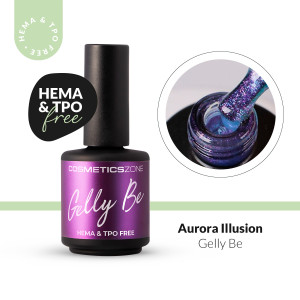 Baza żelowa do przedłużania Gelly BE brokatowa niebiesko-seledynowa - Aurora Illusion 15ml
