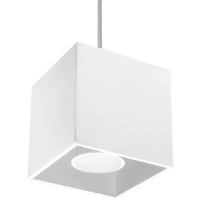 Biały Kwadrat Quad Lampa Wisząca, Zwis Kostka