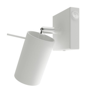 Biały kinkiet RING z wyłącznikiem lampa ścienna okrąg koło