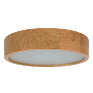 Lampa Sufitowa Plafon Katia 375 Naturalny Dąb, Drewniana Lampa Sufitowa 