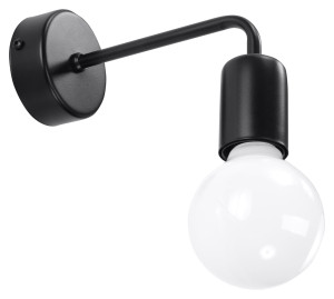 Lampa ścienna czarny kinkiet DUOMO loft E27
