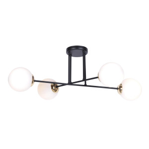 Lampa Sufitowa Isla 4 Czarno-złota