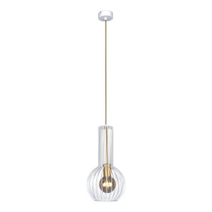 Lampa wisząca ARVI WHITE 1 biało/złota