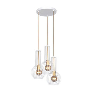 Lampa Wisząca Arvi White 3k Biało/złota