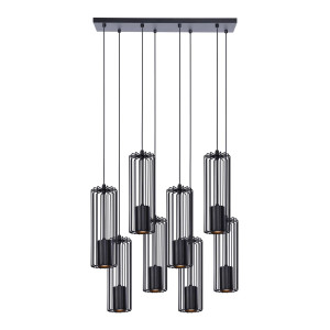 Lampa Wisząca Falcon 8 Czarna Druciak Duża