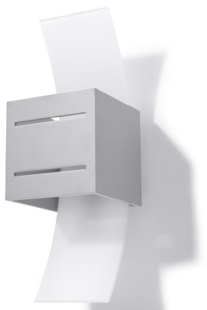 Nowoczesny szary Kinkiet LORETO lampa ścienna G9