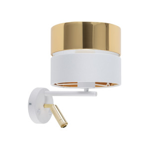 HILTON WHITE/GOLD KINKIET 2 PŁ E_27 + G_9