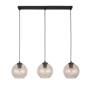 CUBUS BURSZTYN LAMPA WISZĄCA 3 PŁ LISTWA