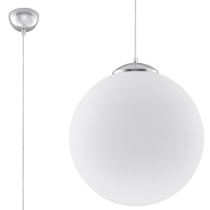 Lampa Wisząca Ugo 30 Chrom Zwis Szkło Kula