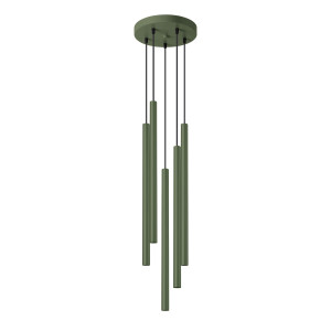 Lampa Wisząca Pastelo 5p Zielona Oliwka