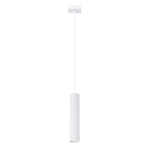 Lampa Wisząca Karbon 1 Biała – Pojedyncza Lampa Sufitowa Do Salonu, Jadalni I Kuchni