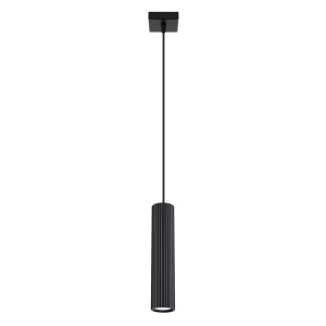 Lampa Wisząca Karbon 1 Czarna – Pojedyncza Lampa Sufitowa W Czarnym Kolorze Do Salonu I Jadalni