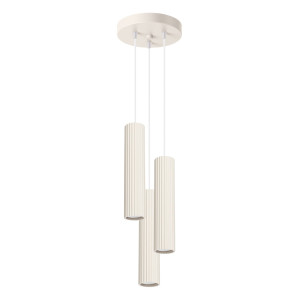 Lampa wisząca KARBON 3P beżowa – potrójna lampa sufitowa punktowa w beżowym kolorze do salonu i jadalni