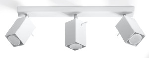 Biały Plafon Merida 3 Halogen Spot Kwadrat