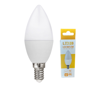 Żarówka LED SW 8,5W E14 barwa CIEPŁA BIAŁA 3000K LED2B