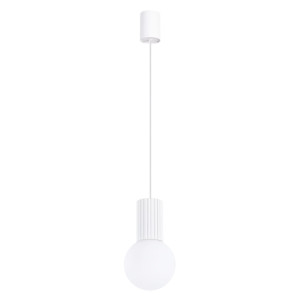 Lampa wisząca HALO 1 biała – nowoczesne oświetlenie sufitowe do salonu i jadalni