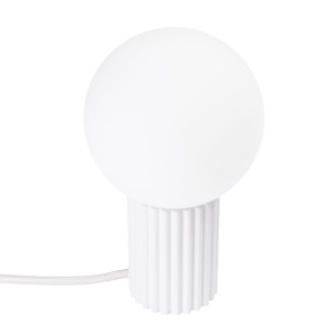 Lampa Biurkowa Halo Biała – Nowoczesna Lampka Stołowa Led Do Biura I Sypialni