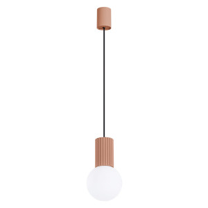 Lampa Wisząca Halo 1 Mocca – Nowoczesna Pojedyncza Lampa Sufitowa W Ciepłym Brązie Do Salonu