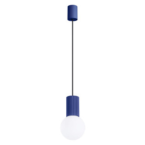Lampa Wisząca Halo 1 Ultramaryna – Niebieska Pojedyncza Lampa Sufitowa Do Salonu, Jadalni I Sypialni