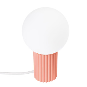 Lampka Biurkowa Halo Brzoskwiniowa – Elegancka Lampka Stołowa Led W Ciepłym Pastelowym Kolorze Do Biura I Sypialni