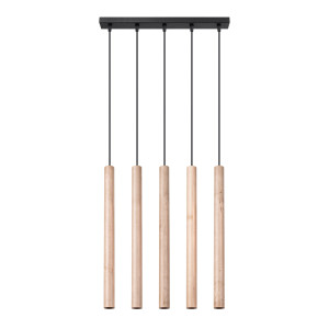 Lampa Wisząca Pastelo 5l Drewno