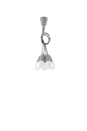 Lampa Wisząca Diego 5 Szara