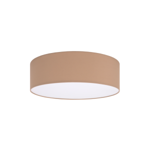 Lampa Sufitowa Dalpi Tondo Beżowy Plafon 40 Cm – Nowoczesne Oświetlenie 2xe27 Z Abażurem Z Tkaniny