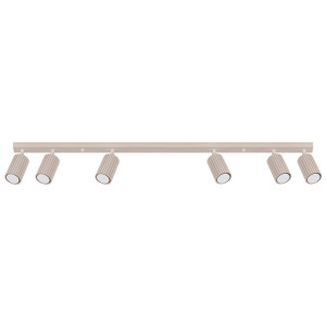 Plafon Karbon 6l Taupe – Plafon Sufitowy 6xgu10 W Loftowym Stylu Do Salonu I Jadalni