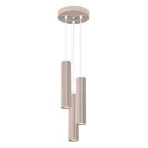 Lampa wisząca KARBON 3P taupe – elegancka lampa potrójna GU10 w nowoczesnym stylu loftowym