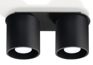 Plafon Orbis P2 Czarny Walec Tuba Spot Gu10